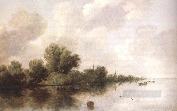 Escena del río1 paisaje Salomon van Ruysdael Pinturas al óleo